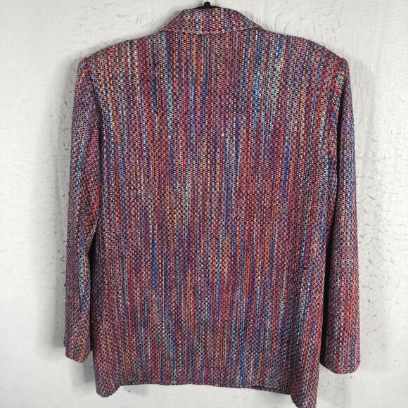 Taboh Blazer Womens Small Silk Textured Woven Single Button Jacket Made in USA - Picture 3 of 15